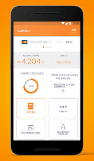 App do cartão de crédito do banco Inter