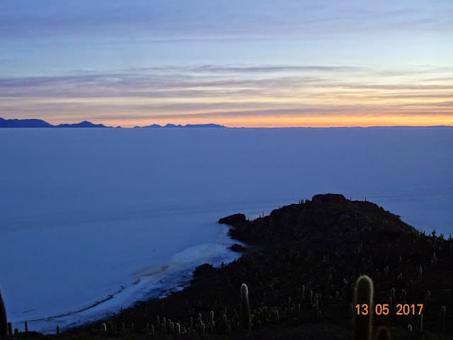 Ilha Incahuasi, no meio do Salar de Uyuni