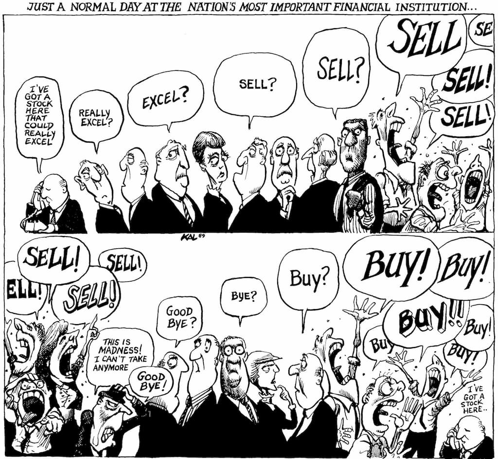 Mercado financeiro: excel, sell, good bye, buy (finanças comportamentais)
